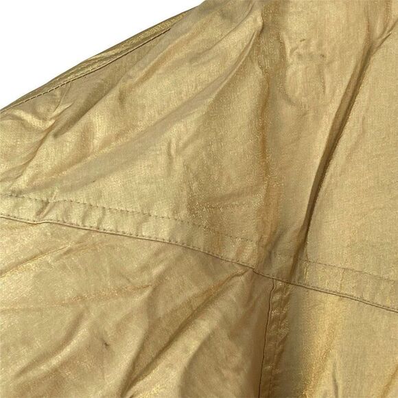 Vintage 80s J Gallery Red Fox Trim Coat Parka Womens Size M Gold - Picture 7 of 11